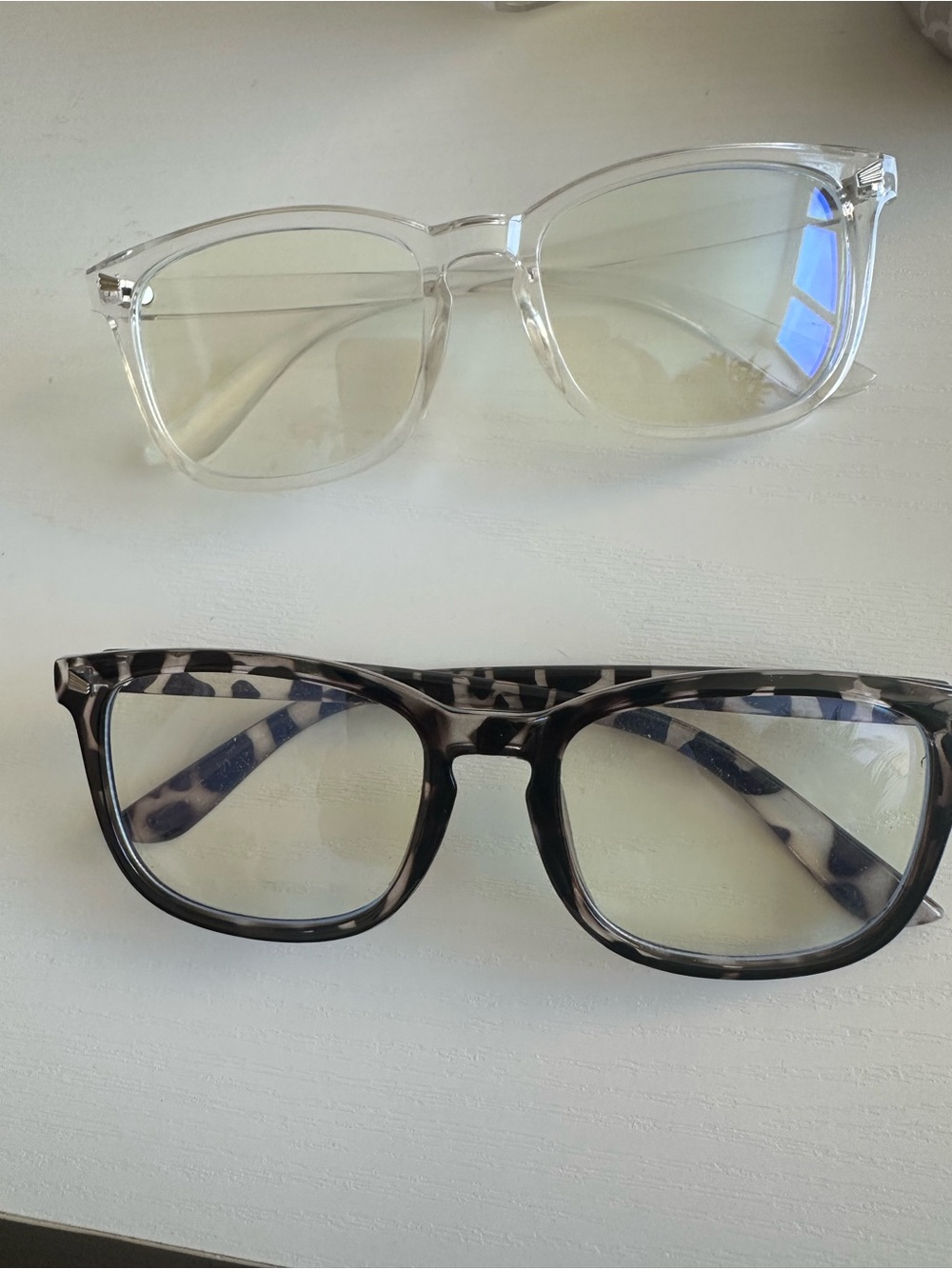 Pack of 2 Blue Light Blocking Glasses - Clear and Tortoiseshell